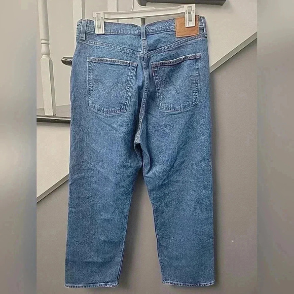 Levi's Premium Ribcage Straight Ankle High Rise Button Fly Jeans Women Size 31 - Picture 3 of 5